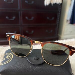 Ray-Ban NEW Club master women’s Brown and Gold Sunglasses